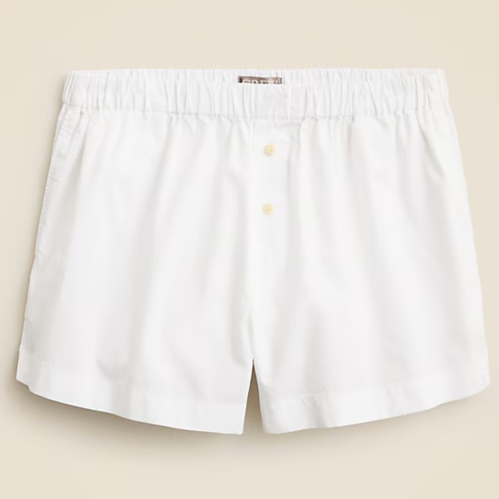 Women's White Sleep Shorts
